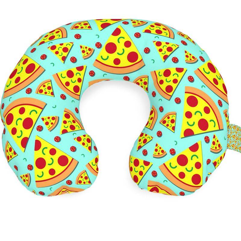 Pepperoni Pizza Slices Pattern Neck Pillow